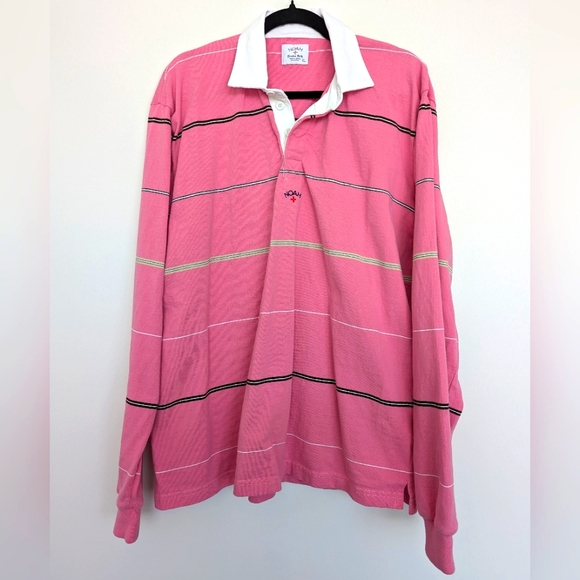 Noah NYC Other - Noah Rugby Long Sleeve Striped Collar Short Embroidery